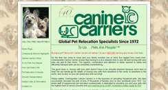 Desktop Screenshot of caninecarriers.com