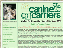 Tablet Screenshot of caninecarriers.com